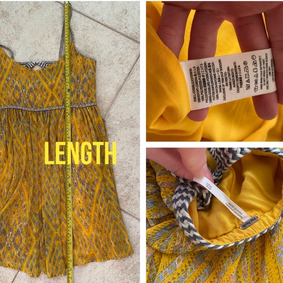 Free People Yellow Mini Dress - Picture 5 of 5